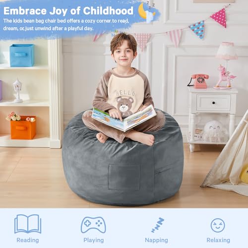 Giant Bean Bag Chair Convertible Bed with Microfiber Cover X2136