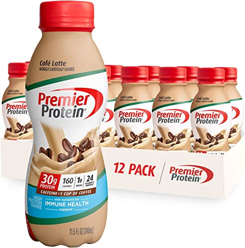 Café Latte Protein Shake, 30g Protein, 1g Sugar, 11.5 fl oz, 12 Pack W5537