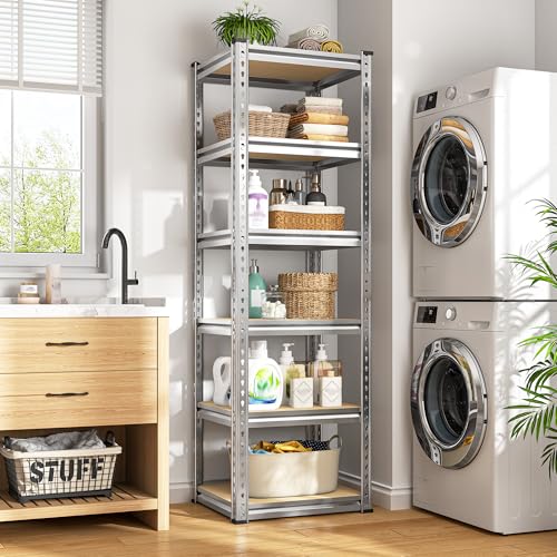 Storage Shelves 6 Tier Heavy Duty Metal Shelving Adjustable L7515