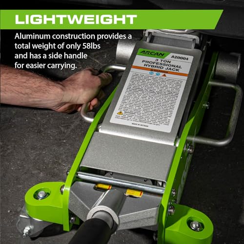 3-Ton Quick Rise Aluminum Floor Jack with Dual Pump Pistons P546655
