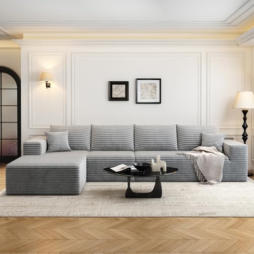 Modular Sectional Sofa with Ottoman, U-Shaped Deep Seat Couch for Living Room O870