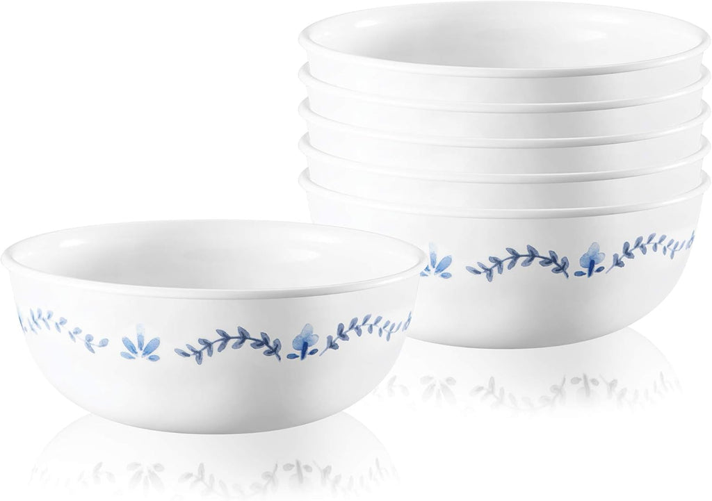 6-Piece Dinner Plates and Soup Bowl Set, Triple Layer Glass, Chip Resistant, Lightweight M302313