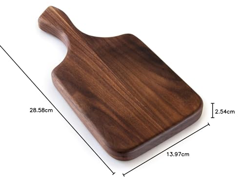 Dark Walnut Wood Cutting Board for Kitchen, Chopping and Serving, 16 x 8 V138952