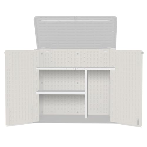 60 Cu.Ft Vertical Outdoor Storage Shed, All-Weather Resin Cabinet with Lockable Floor I975