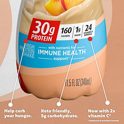 Café Latte Protein Shake, 30g Protein, 1g Sugar, 11.5 fl oz, 12 Pack W5537
