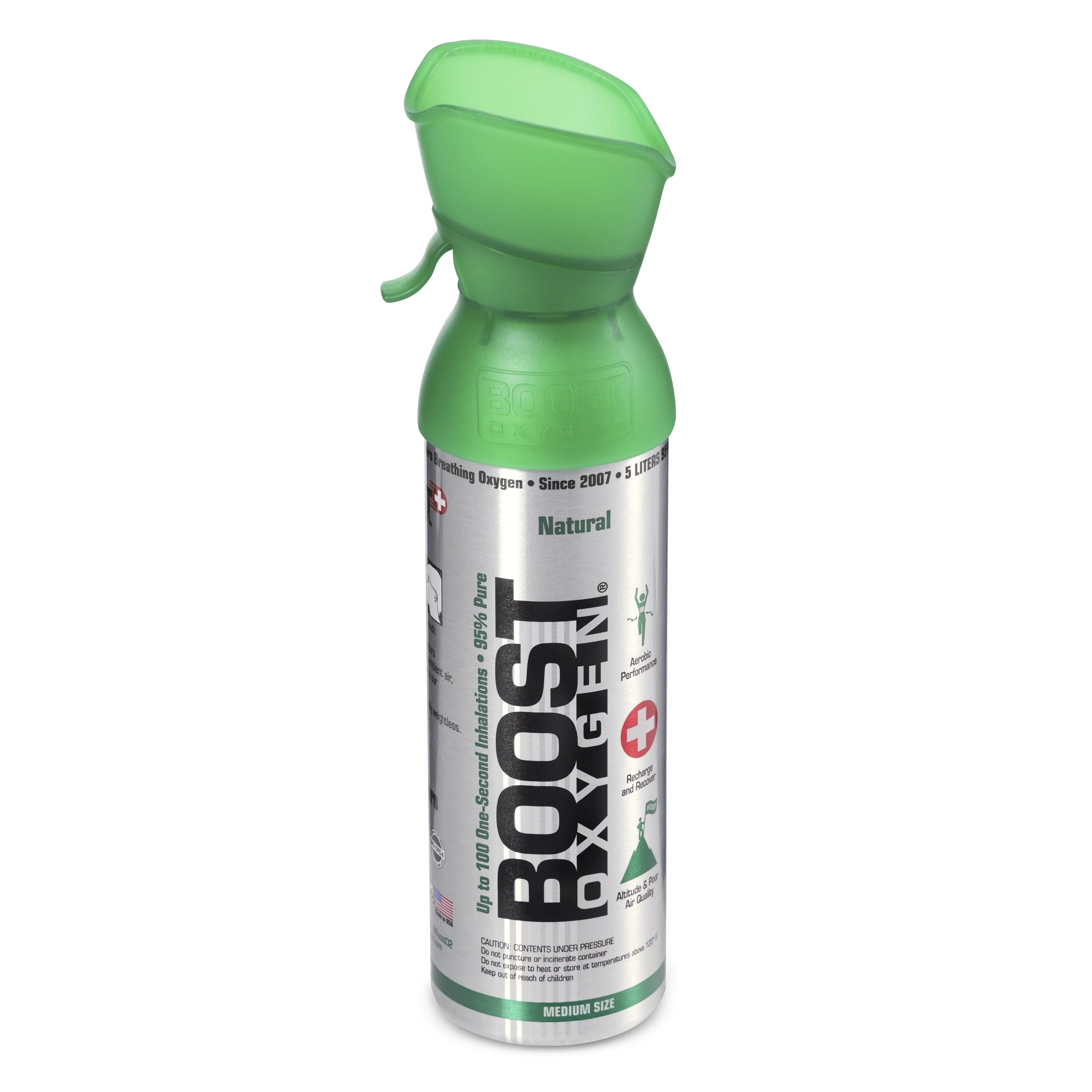 Natural Portable 5 Liter Pure Oxygen Canister, Flavorless (2 Pack) A926502