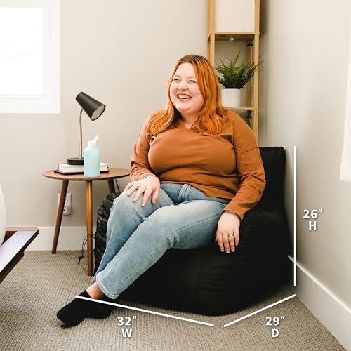Dorm Bean Bag Chair with Drink Holder and Pocket, 3 feet R2503