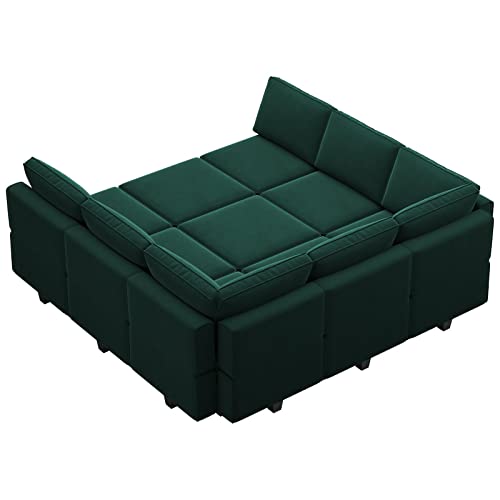 Modular Velvet Sectional Sofa with Chaise Lounge and Storage X4138