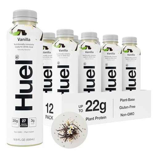 Chocolate Meal Replacement Drink, High Protein, Plant Based, 16.9 Fl Oz (12 Pack) T510