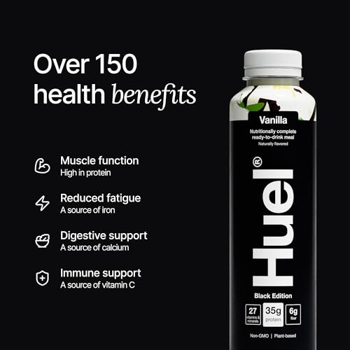 Chocolate Meal Replacement Drink, High Protein, Plant Based, 16.9 Fl Oz (12 Pack) T510