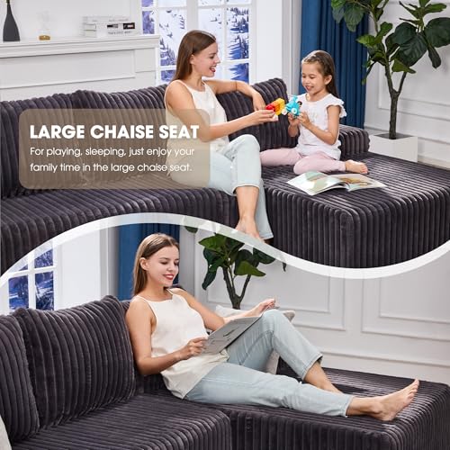 Modular L-Shape Sectional Sofa with Oversized Chaise A47792