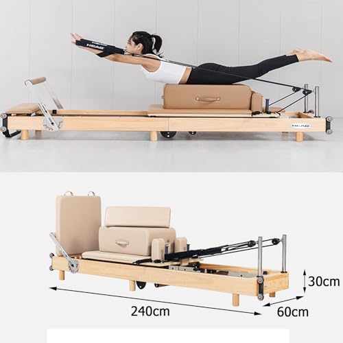 Foldable Pilates Reformer for Home Gym Strength Training S737503