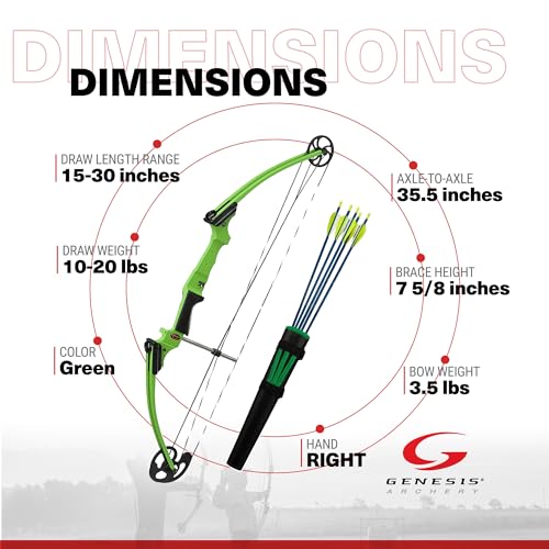 Left Handed Archery Compound Bow with Adjustable Draw Weight and Length B7281