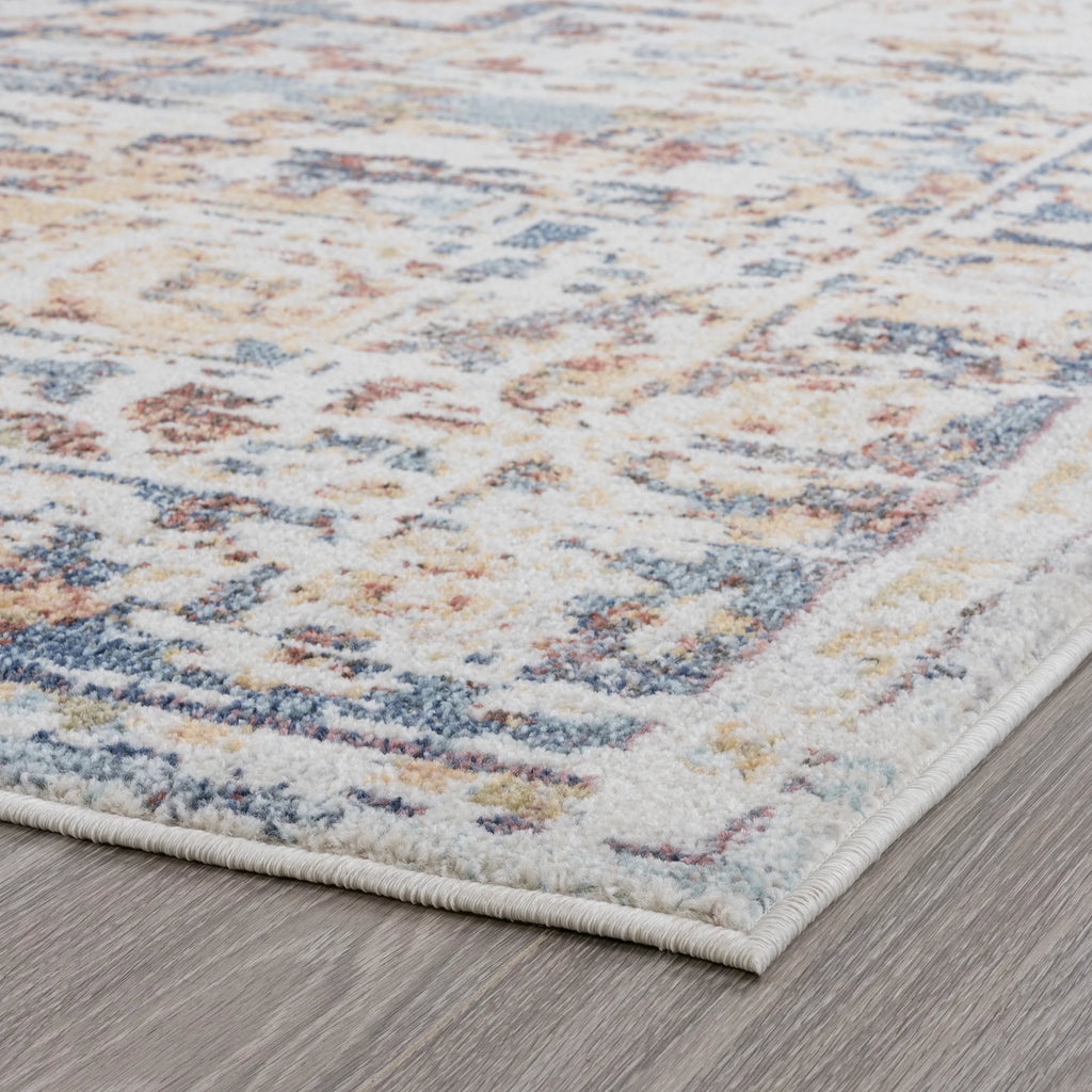 5x7 Area Rug Navy Cream Living Room D91507