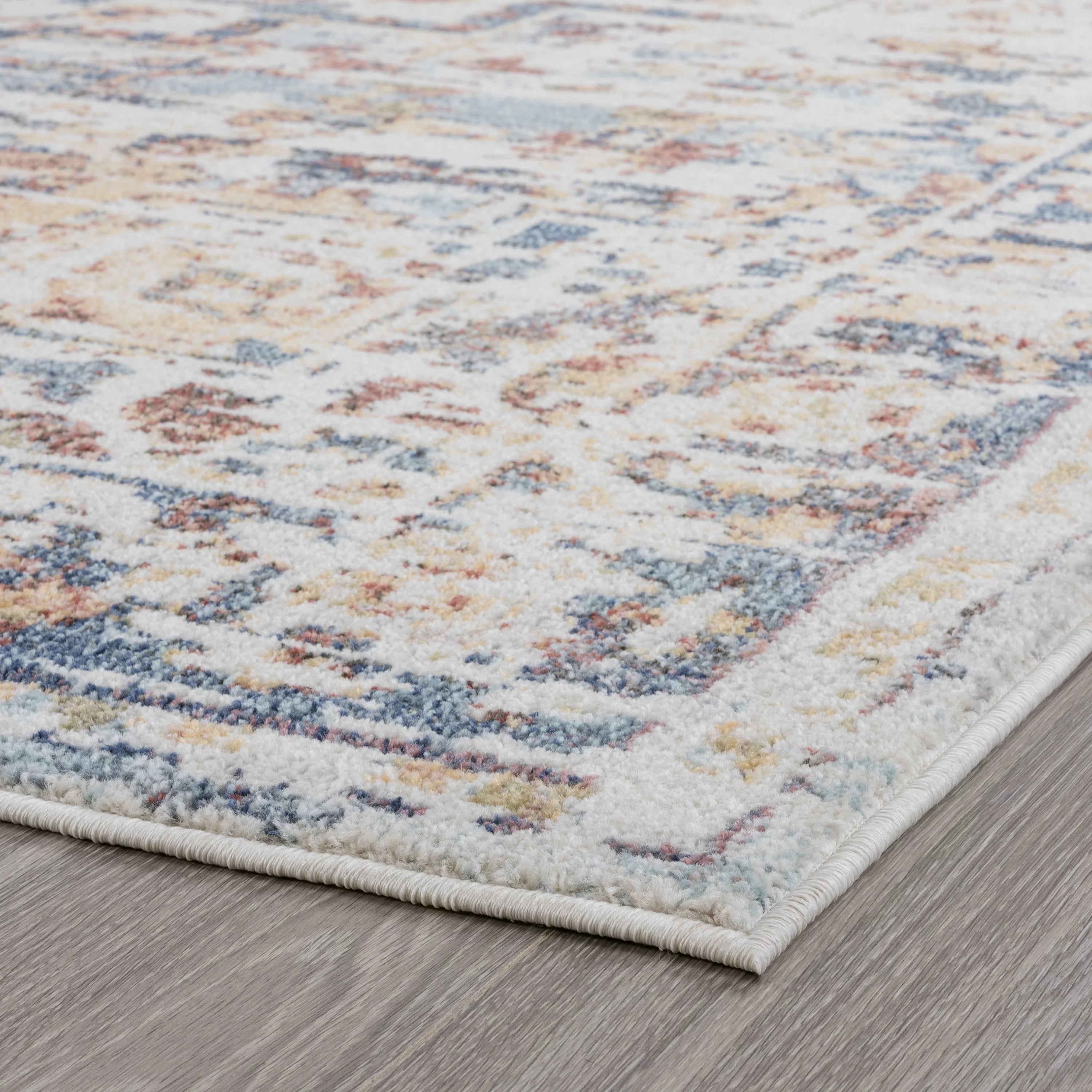 5x7 Area Rug Navy Cream Living Room D91507