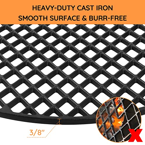 Cast Iron Grill Grate for 22.5 Inch Kettle Grill, Replacement Grid N398548