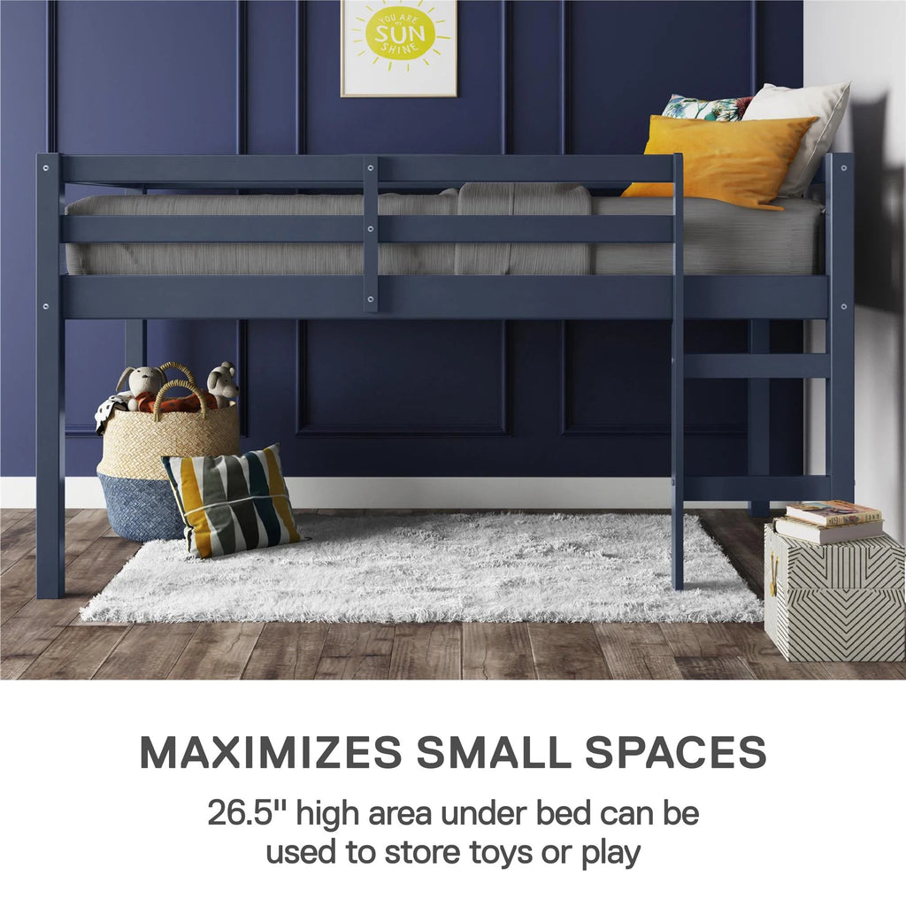 Junior Twin Loft Bed, Blue Q8172