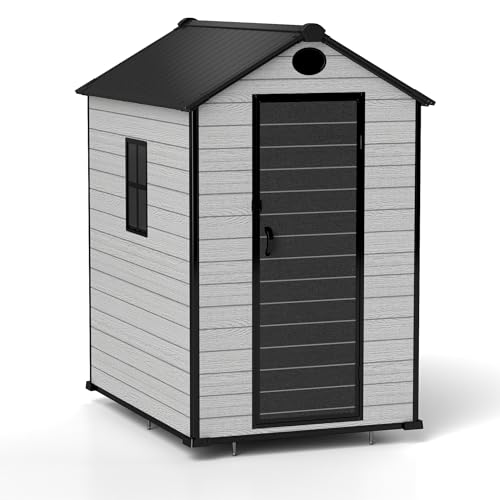 Resin Outdoor Storage Shed with Floor and Lockable Door G844