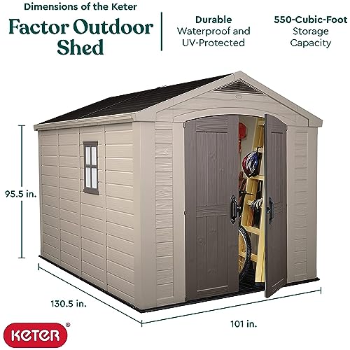 Outdoor Resin Storage Shed for Patio Furniture and Yard Tools R685
