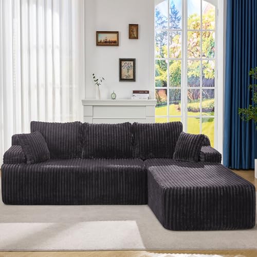 Modular L-Shape Sectional Sofa with Oversized Chaise A47792