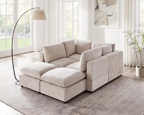 Modular Sectional Sofa with Ottoman for Small Apartments G42700