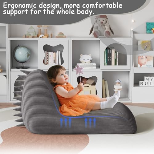 Unicorn Bean Bag Chair for Kids with Filler, Corduroy Floor Lounger, Pink W9694