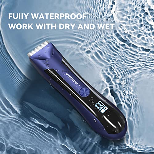Waterproof Electric Body Hair Trimmer for Men, USB Rechargeable V334817