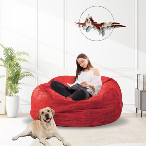 Bean Bag Chair for Adults 3FT, Soft Removable Cover, Light Gray X3039