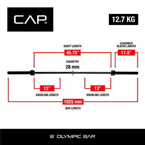 6-Foot Solid Olympic Bar N89805