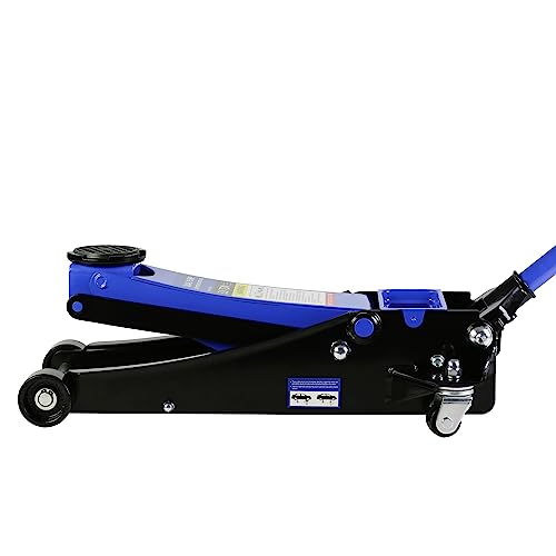 Heavy Duty Hydraulic Floor Jack, Low Profile Steel Racing Jack, 2 Ton Capacity, Blue H1350