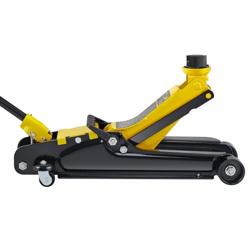 Low Profile Steel Racing Floor Jack with Single Piston Lift Pump O83943