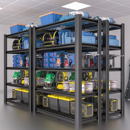 Heavy Duty Garage Shelving Unit with Wire Shelves, 3000 LBS Capacity, Adjustable Steel Rack L21633