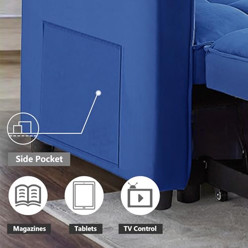 Convertible Sleeper Sofa Bed with Pull-Out Bed and Adjustable Backrest V521