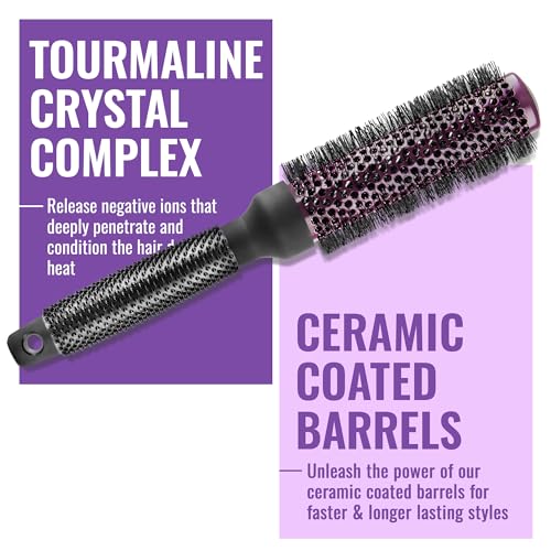 Round Brush for Blow Out - Salon Quality Hair Brushes for Women - Roller Brush for Blow Drying - Wet and Dry Hair Styling - Volumizing Blowout Brush O49906