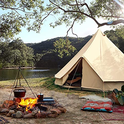 4 Season Large Waterproof Cotton Canvas Bell Tent with Stove Jack Hole G612