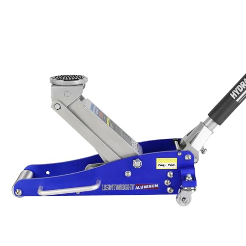 Heavy Duty Hydraulic Floor Jack, Low Profile Steel Racing Jack, 2 Ton Capacity, Blue H1350