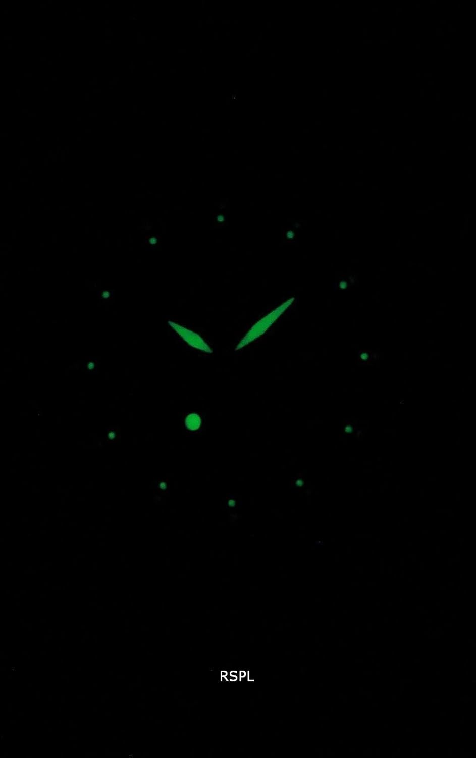 Men's Automatic Stainless Steel Watch with Green Canvas W142