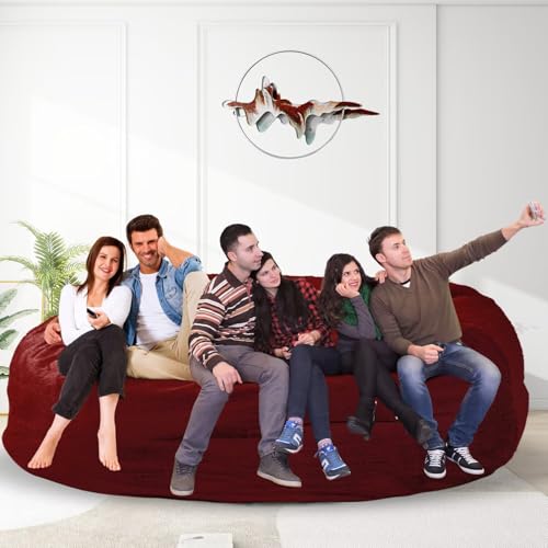 Bean Bag Chair for Adults 3FT, Soft Removable Cover, Light Gray X3039