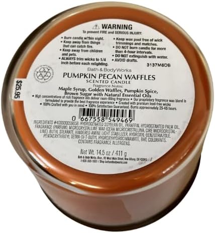 Pumpkin Pecan Waffles 3-Wick Candle 14.5 oz S312