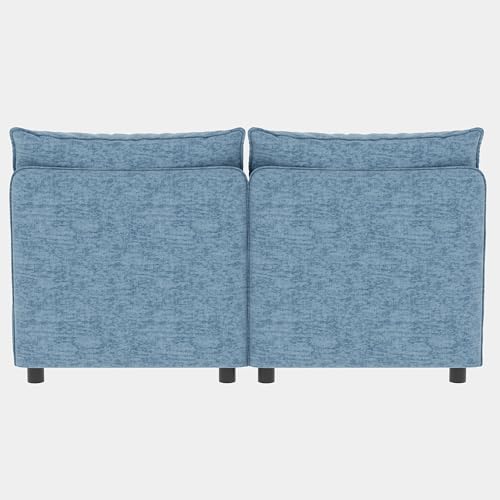 Modular Storage Sectional Sofa with Movable Ottomans, U-Shaped Chenille U839651