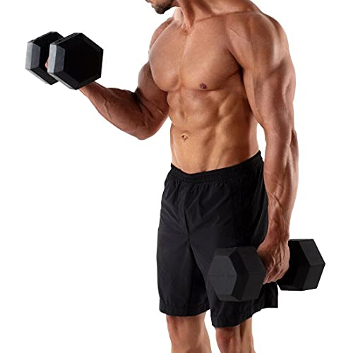 Rubber Coated Hex Dumbbells for Exercise W237