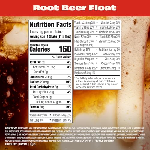 Café Latte Protein Shake, 30g Protein, 1g Sugar, 11.5 fl oz, 12 Pack W5537