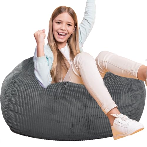 Faux Fur Bean Bag Chair for Adults with Filling Q65946
