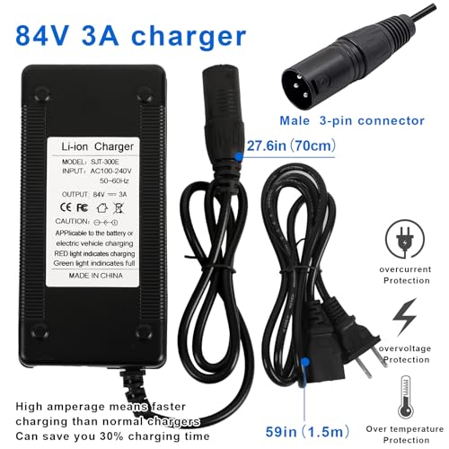 52V 20Ah Electric Bike Battery with 3A Charger and Connectors S825052