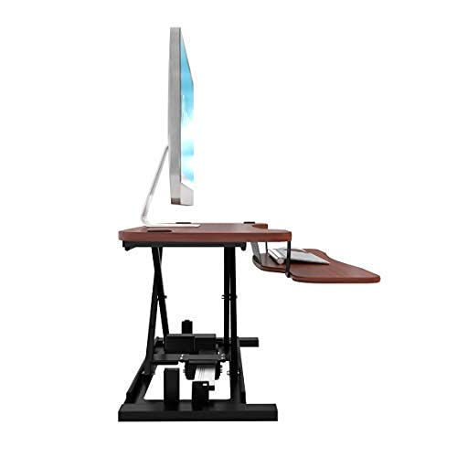 Electric Standing Desk Converter, Height Adjustable Sit to Stand Riser, Dual Monitor Workstation, Black Z74939