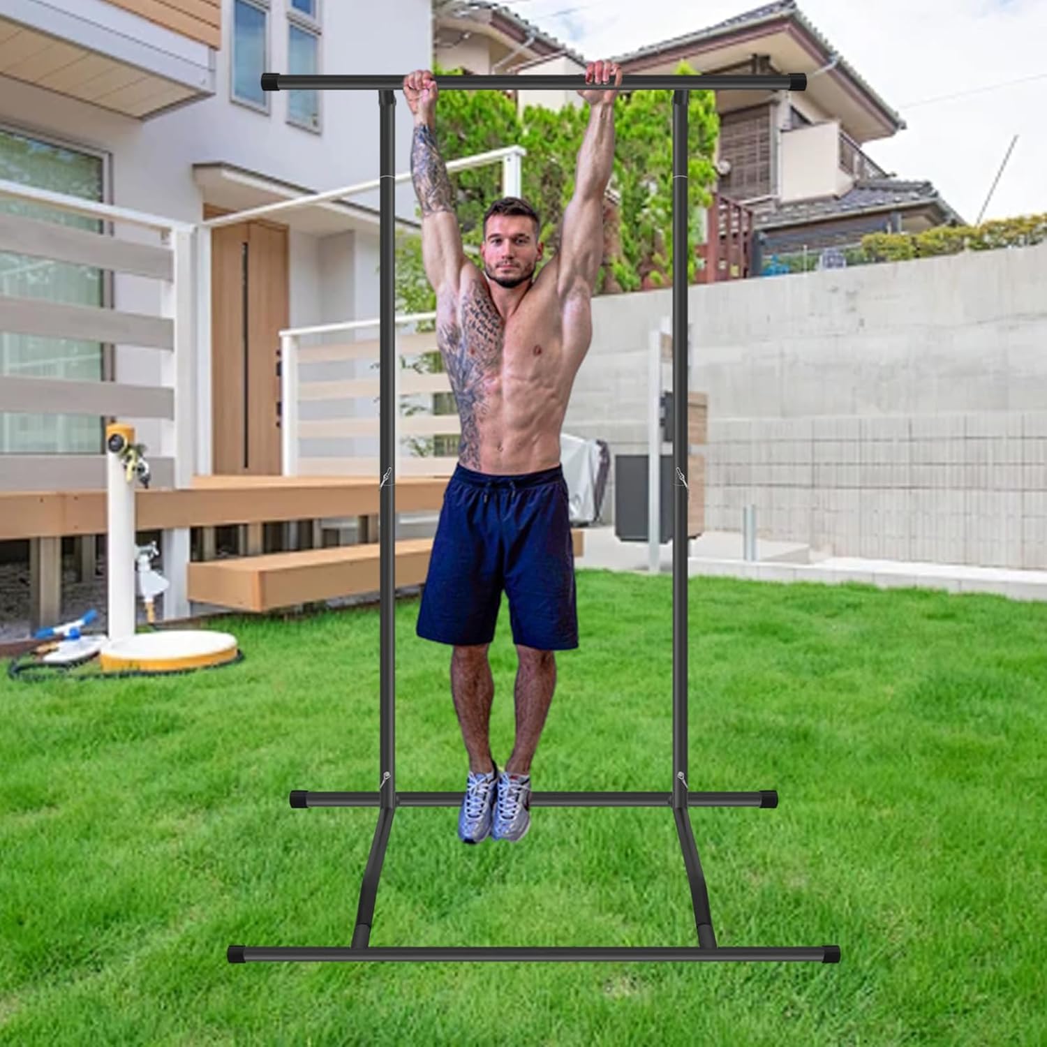 Pull Up Bar Dip Station Power Tower for Home Gym D893