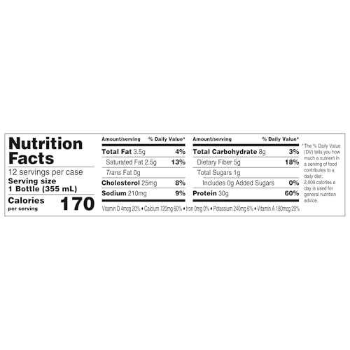 Protein Shake, Salted Caramel, 30g Protein, Ready to Drink, 12 fl oz, 12 Count R631