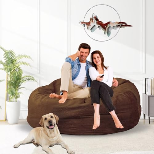 Bean Bag Chair for Adults 3FT, Soft Removable Cover, Light Gray X3039