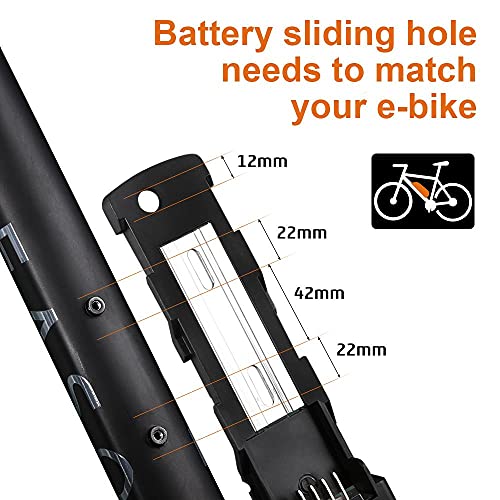 Ebike Battery 36V 13Ah Down Tube Lithium-Ion for Electric Bicycle I3593