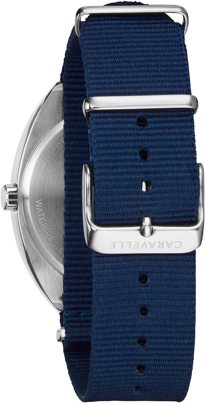 Men's Quartz Watch, Stainless Steel with Blue Nylon Strap D14941